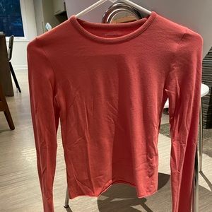 By Anthropologie Jersey Baby Tee in dark orange -XXS